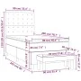 Box spring bed with cream fabric mattress 90x200 cm by , Beds and slatted bases - Ref: Foro24-3137450, Price: 354,83 €, Disco...