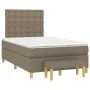 Box spring bed with taupe gray fabric mattress 120x200 cm by , Beds and slatted bases - Ref: Foro24-3137465, Price: 444,02 €,...