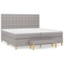 Box spring bed with light gray fabric mattress 200x200 cm by , Beds and slatted bases - Ref: Foro24-3137501, Price: 734,46 €,...