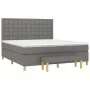 Box spring bed with dark gray fabric mattress 160x200 cm by , Beds and slatted bases - Ref: Foro24-3137486, Price: 625,40 €, ...