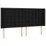 Box spring bed mattress and LED lights black fabric 200x200 cm by , Beds and slatted bases - Ref: Foro24-3139223, Price: 700,...