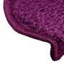 Felpudos para escaleras 15 unidades 65x21x4 cm violeta