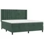 Box spring bed with mattress and LED dark green velvet 180x200cm by , Beds and slatted bases - Ref: Foro24-3139820, Price: 66...