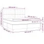 Box spring bed with blue fabric mattress 160x200 cm by , Beds and slatted bases - Ref: Foro24-3142671, Price: 556,55 €, Disco...