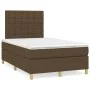 Box spring bed with dark brown fabric mattress 120x200 cm by , Beds and slatted bases - Ref: Foro24-3142644, Price: 391,57 €,...