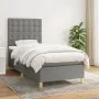 Box spring bed with dark gray fabric mattress 80x200 cm by , Beds and slatted bases - Ref: Foro24-3142610, Price: 362,41 €, D...