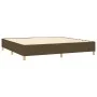Box spring bed with dark brown fabric mattress 200x200 cm by , Beds and slatted bases - Ref: Foro24-3142684, Price: 677,37 €,...