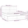 Box spring bed with dark brown fabric mattress 200x200 cm by , Beds and slatted bases - Ref: Foro24-3142684, Price: 677,37 €,...