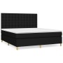 Boxspringbett mit schwarzer Stoffmatratze 160x200 cm von , Betten und Lattenroste - Ref: Foro24-3142667, Preis: 643,45 €, Rab...