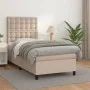 Box spring bed with cappuccino synthetic leather mattress 90x200 cm by , Beds and slatted bases - Ref: Foro24-3142826, Price:...