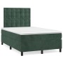 Cama box spring con colchón terciopelo verde oscuro 120x200 cm de , Camas y somieres - Ref: Foro24-3143256, Precio: 456,25 €,...