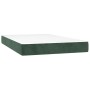 Cama box spring con colchón terciopelo verde oscuro 120x200 cm de , Camas y somieres - Ref: Foro24-3143256, Precio: 456,25 €,...