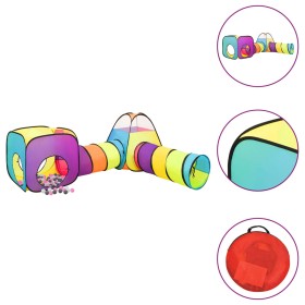 Tienda de juego de niños con 250 bolas multicolor 190x264x90 cm