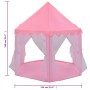 Carpa de juegos de princesa con 250 bolas rosa 133x140 cm