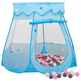 Tienda de juegos para niños con 250 bolas azul 102x102x82 cm