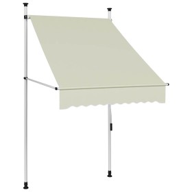Toldo retráctil de operación manual color crema 100 cm