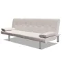 Schlafsofa mit zwei verstellbaren cremefarbenen Kunstlederkissen von vidaXL, Sofas - Ref: Foro24-241723, Preis: 183,04 €, Rab...