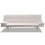 Schlafsofa mit zwei verstellbaren cremefarbenen Kunstlederkissen von vidaXL, Sofas - Ref: Foro24-241723, Preis: 183,04 €, Rab...
