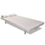 Schlafsofa mit zwei verstellbaren cremefarbenen Kunstlederkissen von vidaXL, Sofas - Ref: Foro24-241723, Preis: 183,04 €, Rab...