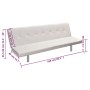 Schlafsofa mit zwei verstellbaren cremefarbenen Kunstlederkissen von vidaXL, Sofas - Ref: Foro24-241723, Preis: 189,06 €, Rab...