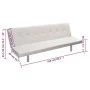 Schlafsofa mit zwei verstellbaren cremefarbenen Kunstlederkissen von vidaXL, Sofas - Ref: Foro24-241723, Preis: 183,04 €, Rab...