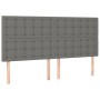 Boxspringbettmatratze und LED-Leuchten dunkelgrauer Stoff 160x200 cm von , Betten und Lattenroste - Ref: Foro24-3135766, Prei...