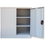 Büroschrank 2 Türen 90 cm grauer Stahl von vidaXL, Aktenschränke - Ref: Foro24-20114, Preis: 189,18 €, Rabatt: %