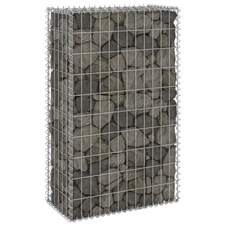 Gabionenwand mit Abdeckungen aus verzinktem Stahl 60x30x100 cm von , Zaunpaneele - Ref: Foro24-147811, Preis: 55,55 €, Rabatt: %