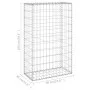 Gabionenwand mit Abdeckungen aus verzinktem Stahl 60x30x100 cm von , Zaunpaneele - Ref: Foro24-147811, Preis: 55,55 €, Rabatt: %