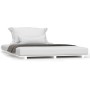 Estructura de cama madera maciza de pino blanco 140x200 cm de , Camas y somieres - Ref: Foro24-824569, Precio: 109,41 €, Desc...