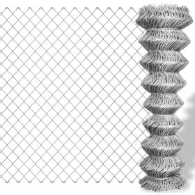 Zaun aus verzinktem Stahl aus Silber Maschendraht 25x1,5 m von vidaXL, Zaunpaneele - Ref: Foro24-141493, Preis: 138,62 €, Rab...
