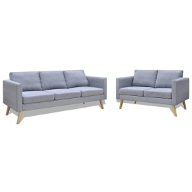 2- und 3-Sitzer-Sofagarnitur aus hellgrauem Stoff von , Sofas - Ref: Foro24-272193, Preis: 553,93 €, Rabatt: %