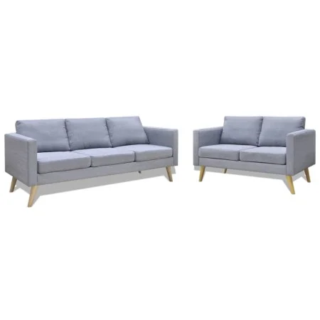 2- und 3-Sitzer-Sofagarnitur aus hellgrauem Stoff von , Sofas - Ref: Foro24-272193, Preis: 546,19 €, Rabatt: %