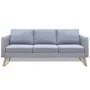 Conjunto de sofás de 2 y 3 plazas de tela gris claro de , Sofás - Ref: Foro24-272193, Precio: 547,02 €, Descuento: %