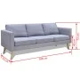2 and 3 seater sofa set in light gray fabric by , Sofas - Ref: Foro24-272193, Price: 546,19 €, Discount: %