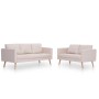 2-piece sofa set in cream fabric by , Sofas - Ref: Foro24-276851, Price: 685,32 €, Discount: %