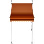 Toldo manual retráctil naranja y marrón 100 cm