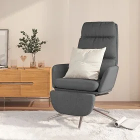Relaxation armchair with footrest in dark gray fabric by , Armchairs - Ref: Foro24-3097525, Price: 134,85 €, Discount: %