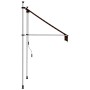 Toldo manual retráctil naranja y marrón 100 cm