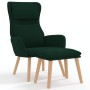 Entspannungssessel mit dunkelgrünem Samthocker von , Sessel - Ref: Foro24-3097822, Preis: 149,18 €, Rabatt: %
