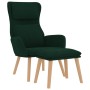 Entspannungssessel mit dunkelgrünem Samthocker von , Sessel - Ref: Foro24-3097822, Preis: 149,18 €, Rabatt: %