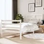 White solid wood single bed frame 90x190 cm by , Beds and slatted bases - Ref: Foro24-3101249, Price: 106,31 €, Discount: %