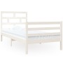 Weißer Einzelbettrahmen aus Massivholz, 90 x 190 cm von , Betten und Lattenroste - Ref: Foro24-3101249, Preis: 109,70 €, Raba...