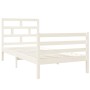 Weißer Einzelbettrahmen aus Massivholz, 90 x 190 cm von , Betten und Lattenroste - Ref: Foro24-3101249, Preis: 109,70 €, Raba...
