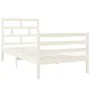 White solid wood single bed frame 90x190 cm by , Beds and slatted bases - Ref: Foro24-3101249, Price: 106,31 €, Discount: %
