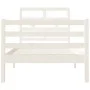 White solid wood single bed frame 90x190 cm by , Beds and slatted bases - Ref: Foro24-3101249, Price: 106,31 €, Discount: %