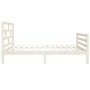 Weißer Einzelbettrahmen aus Massivholz, 90 x 190 cm von , Betten und Lattenroste - Ref: Foro24-3101249, Preis: 109,70 €, Raba...