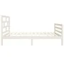 White solid wood single bed frame 90x190 cm by , Beds and slatted bases - Ref: Foro24-3101249, Price: 106,31 €, Discount: %