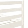 Estructura de cama individual de madera maciza blanco 90x190 cm