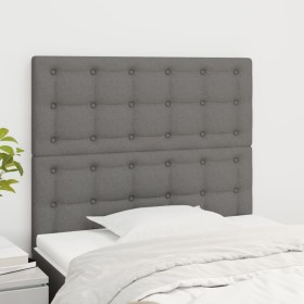 Kopfteile 2 Einheiten aus dunkelgrauem Stoff 80x5x78/88 cm von , Kopf- und Fußteile - Ref: Foro24-3116741, Preis: 93,88 €, Ra...